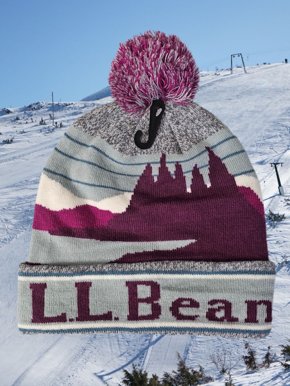 L.L.Bean Adult Unisex Mens Womens Katahdin Mountain Pom Pom Winter Hat One Size
